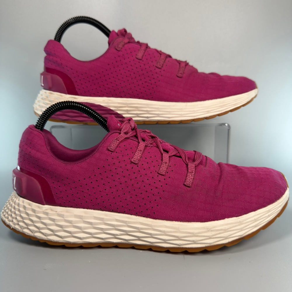 NoBull Ripstop Runner Women 8.5 8 1/2 Training Shoe Pink Purple Gum Lace Sneaker